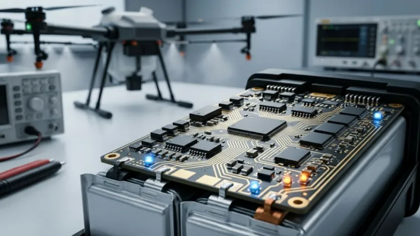 Industrial drone battery BMS circuit board.