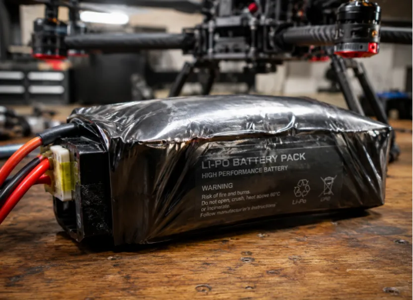 Swollen drone LiPo battery pack