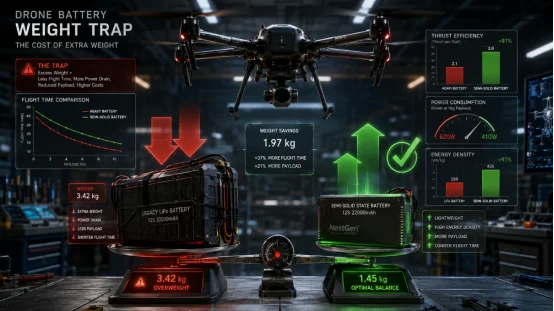 Drone battery weight trap and semi-solid battery comparison
