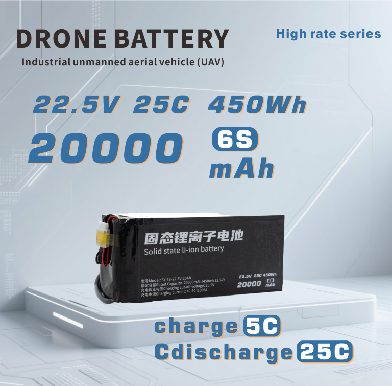 190 Series 6S 12S 14S 20000mAh 25C Long-range,High-security high-energy, high-density, high-voltage and high-rate lithium batt