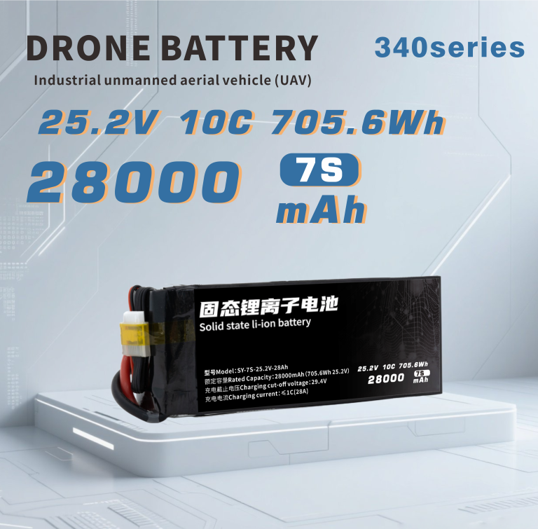 340 Series 6S 7S 12S 28000mAh Long-range,High-security high-energy, high-density, high-voltage and high-rate lithium batt