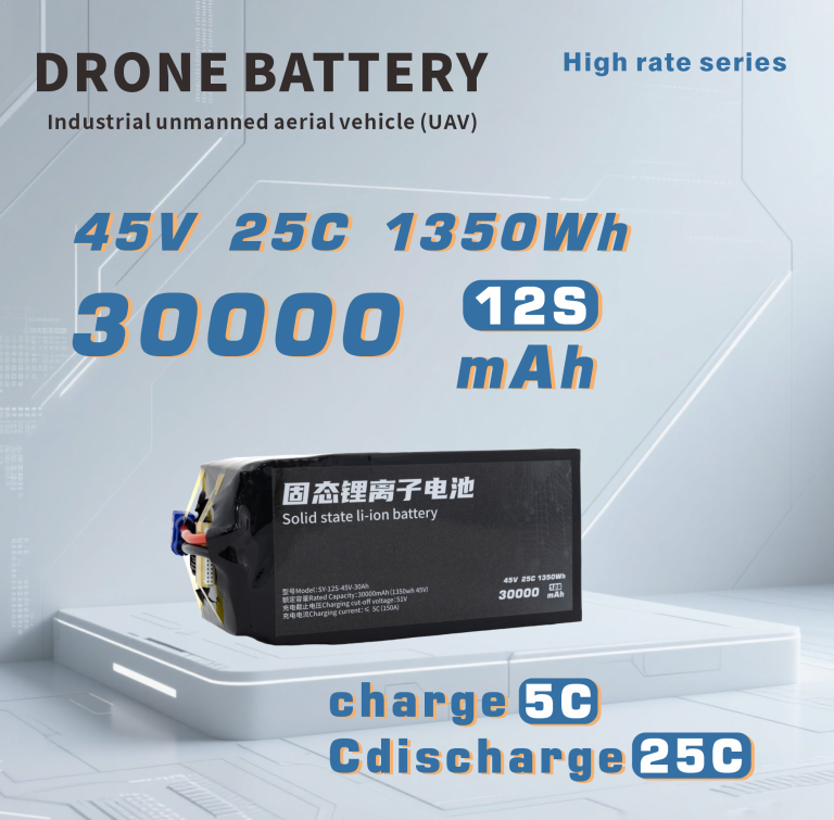 190 Series 6S 12S 14S 30000mAh 25C Long-range,High-security high-energy, high-density, high-voltage and high-rate lithium batt