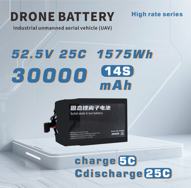 270 Series 6S 12S 14S 30000mAh 25C Long-range,High-security high-energy, high-density, high-voltage and high-rate lithium batt