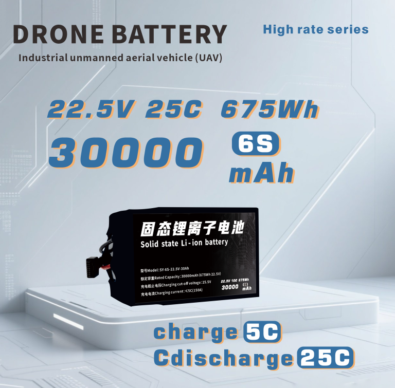 190 Series 6S 12S 14S 30000mAh 25C Long-range,High-security high-energy, high-density, high-voltage and high-rate lithium batt
