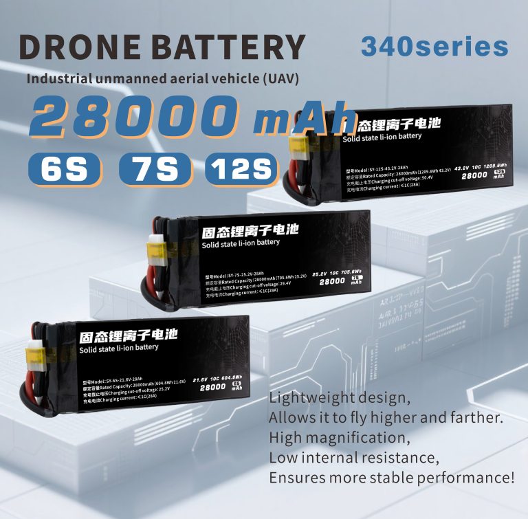 340 Series 6S 7S 12S 28000mAh Long-range,High-security high-energy, high-density, high-voltage and high-rate lithium batt