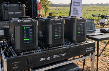 Agricultural spraying drone powered by a heavy-lift battery pack